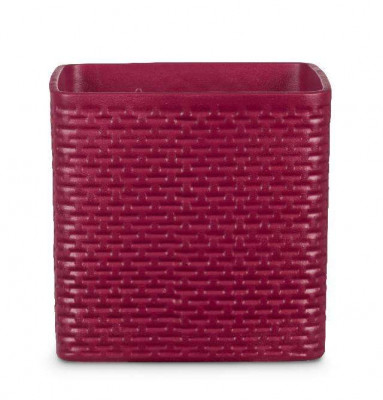 Кашпо для квітів Modern, кераміка, 15&quot;, бургунді куб.