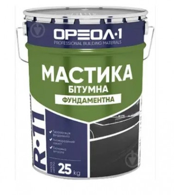 Мастика битумная  &quot;Фундаментая&quot; Ореол-1  25кг