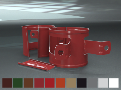 Тримач труби прикручуваємий 125/90 білий