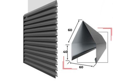 Паркан ЖАЛЮЗІ двосторонній готова секція